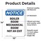 Signmission Boiler Room Mechanical Room Not An Exit, 10 in W x Rectangle, Vinyl Decal OS-2PACK-NS-D-1014-V-10375 - alternate 2